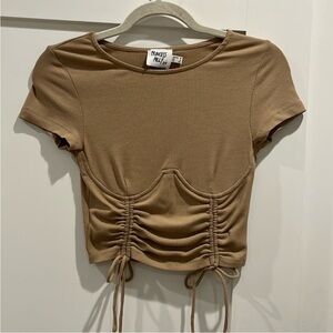 Princess Polly Tan Crop Top